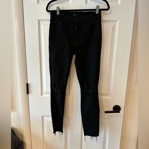 MOTHER Black The Looker Fray Jeans Size 27 EUC